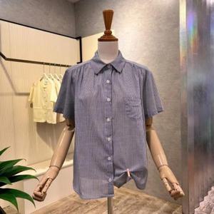 [ab.f.z]AOZ5HB551_언발 셔링 스트라이프 카라 셔츠