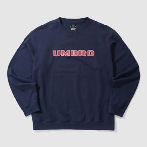 M 엄브로긴팔티 CQK UP323CFS92-NVY 에센셜 빅레터링 맨투맨 NAVY