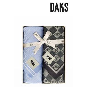 [닥스(손수건)]2매 선염 남성 손수건 세트 DEI2105 73+DEU2109 01