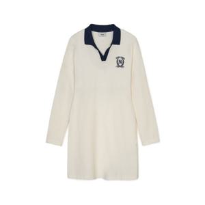 MLB반바지 PQJ 3FOPV0144-50CRS 여성 오픈카라 바시티 슬림핏 원피스 뉴욕양키스