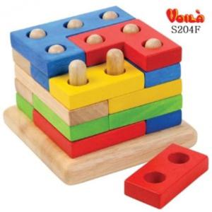 브알라 아이큐구멍퍼즐(S204F) 아이큐구멍퍼즐 S204F 원목 꼭지퍼즐 유아동퍼즐 완구 매트 출산 육아