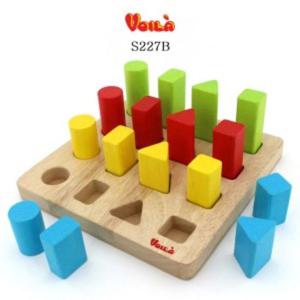 브알라 도형말뚝꽂기(S227B) 도형말뚝꽂기 S227B 원목 꼭지퍼즐 유아동퍼즐 완구 매트 출산 육아