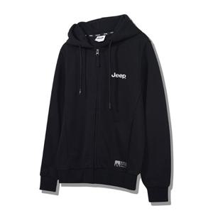 지프 남녀공용 클래식 후드 집업 자켓 JO3TZU002BK