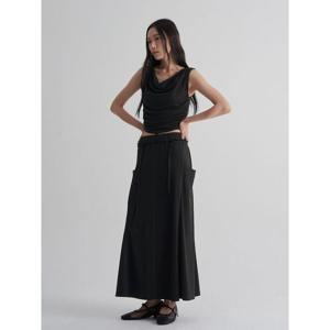 (125842MB15) [에잇세컨즈] 드레이프 슬리브리스  블랙