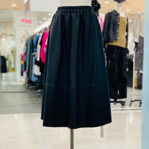 [클리지]밴딩 인조 가죽  레자 절개 롱 스커트 CP7WSK02