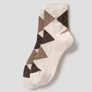 [빈폴] [발편한]여성 아가일 중목 양말-베이지 BE58KTL12A022(여)