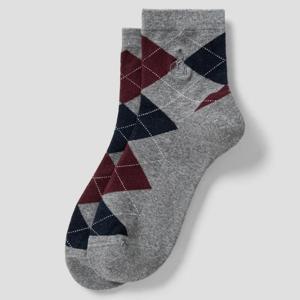 [빈폴] [발편한]여성 아가일 중목 양말-그레이 BE58KTL123022(여)