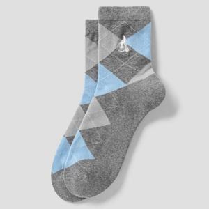 [빈폴] [발편한] 남성 아가일 중목 양말 - 그레이 BE58KTM173 026