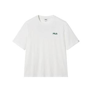 휠라 공용 빅리니어 레터링 반팔티셔츠 FS2RSH2103X-OWH