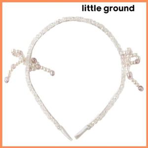 [리틀그라운드8] 룰라비(75A12-873-02)크리스탈리본헤어밴드 아동여아 악세사리 머리띠 장식 파티 공주
