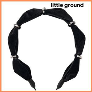 [리틀그라운드8] 룰라비(75A12-873-09)벨벳진주헤어밴드 아동여아 악세사리 머리띠 장식 파티 공주 코디