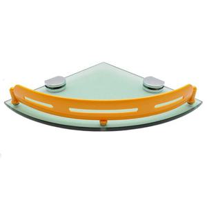 국산 강화유리 코너선반 오렌지 N006