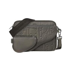 디올 새들 트리플 파우치 디올 그래비티 레더 앤 그레인드 카프스킨 그레이 1ADPO276LLG-H800