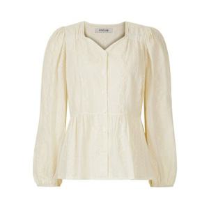 [포커스]포커스 플라워 자수 밴드 넥 블라우스_VF5F1BL5071