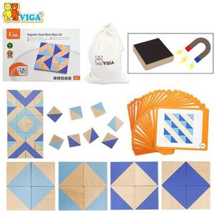 비가(VIGA) 자석퍼즐 패턴 (V50642) 비가 원목 꼭지퍼즐 유아동퍼즐 완구 장난감
