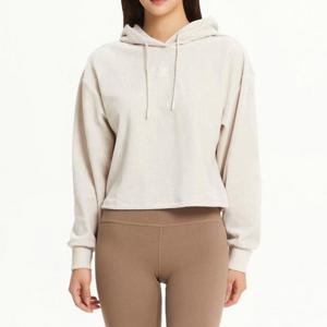 뉴발란스후드티 KQJ NBN0E4W922-64 WOMEN 벨루아 골지 세미크롭 후드티(SEMI OVER FIT)