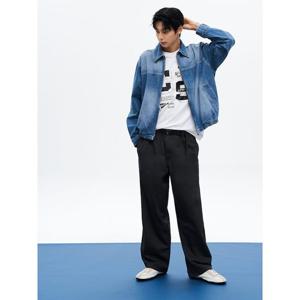 (265821BY2R) [에잇세컨즈] 코튼 벨티드 팬츠  네이비