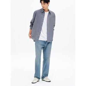 (455821LPBP) [에잇세컨즈] 루즈 스트레이트핏 데님 팬츠  블루