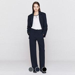 지오다노 415906 여성 가을 와이드핏 스트링 풀밴딩 스판 슬랙스 05415906