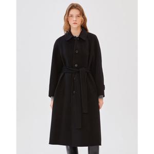 질스튜어트 뉴욕 여성 24FW 스테디셀러 블랙 단색 울캐시미어혼방 코트 WJCO4D900BK