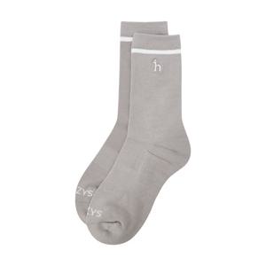 헤지스 골프 여성 25FW 그레이 여성 로고 자수 컬러 미들 삭스 HWSS5F604G1