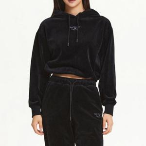 뉴발란스후드티 KQJ NBN0E4W922-19 WOMEN 벨루아 골지 세미크롭 후드티(SEMI OVER FIT)