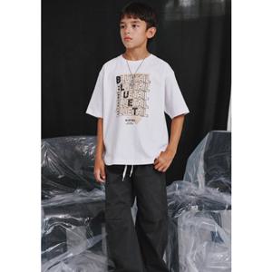 [블루테일HU] (AAZG7TS03WT )절개 화이트 반팔 티셔츠