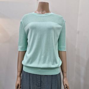 [더아이잗]더아이잗 펀칭 배색 풀오버 니트 IN7M1PO98