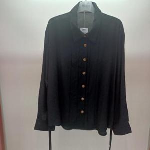 Destijl HC06 엉덩이길이 뱃살커버 스트링 부드럽고 깔끔한 남방형 셔츠블라우스 D2533bl03B1