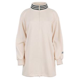 아디다스 여성 ID2 스웨트 튜닉 반집업 루즈 긴팔 티셔츠 IA5232