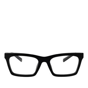 미우미우 블랙 렉탱귤러 아세테이트 안경테 0MU 04WV 16K1O1 53