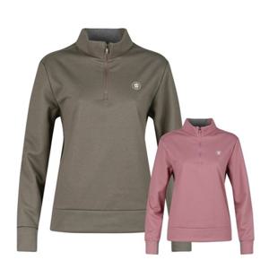 아날도바시니 여성 반집업 리브 배색 기모 긴팔 골프셔츠 ABWTS44301