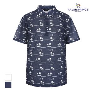 [팜스프링스] 남성 야자수패턴 카라반팔티셔츠_STSM222151
