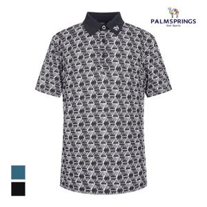 [팜스프링스] 남성 패턴프린트 카라반팔티셔츠_STSM222175