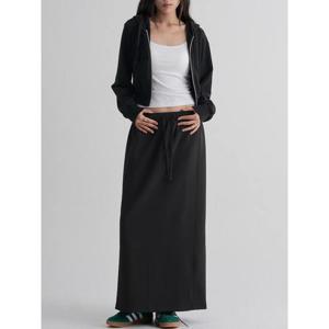 (355927LC15) [에잇세컨즈] 솔리드 저지 스커트  블랙