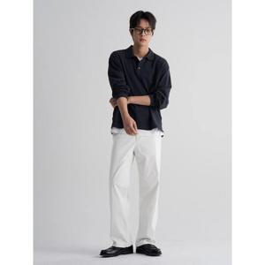 (215941CY1R) [에잇세컨즈] 텍스처 피케 티셔츠  네이비