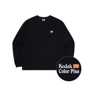 코닥맨투맨티 BQJ K4323LRL72BLK 필름 그래픽 세미오버핏 긴팔 티셔츠 BLACK