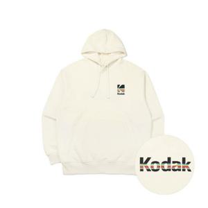 코닥후드티 BQJ K4323LHDA1IVR 레인보우 세미오버핏 후드티셔츠 IVORY