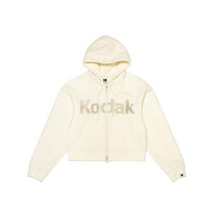 코닥자켓 BQJ K4322LFTH1IVR 씨네코닥 세미크롭핏 워싱 후드 집업 우먼 IVORY