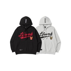라이프워크후드티 CQK LW233HD102 레터링 로고 LADOK 자수 HOODY