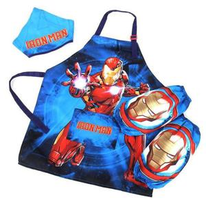 아이언맨 앞치마 두건 토시 3종 세트 1P 요리 미술용 유치원앞치마세트 어린이집앞치마세트 초등앞치마세트 캐릭터앞치마세트 유치원두건토시 어린이집두건토시