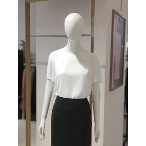 [에꼴드파리]MARIO라운드 하프 슬리브 블라우스 P02RB45WBAP02Z