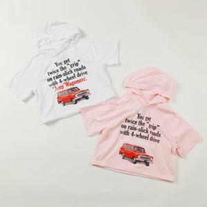 [지프키즈]자동차 크롭 반팔 후드티  KO3THF223