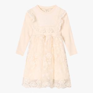 [치크(키즈)]스페셜 꽃자수 골지 원피스 CKOM24W81