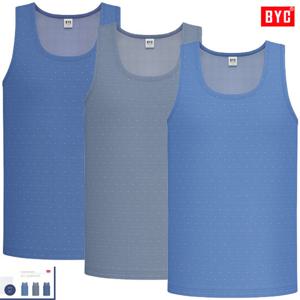 BYC세련된가하학패턴유색민소매런닝3매입MCF2276