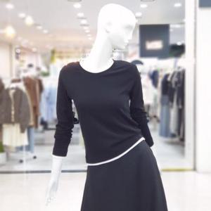 abfz sh06 스판 배색 레이어드 티셔츠 SLBHZ5K48G