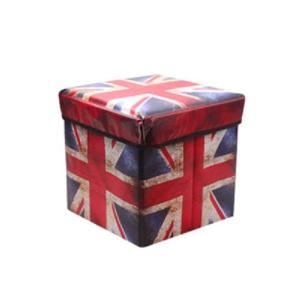 빈티지 유니온잭 수납 스툴