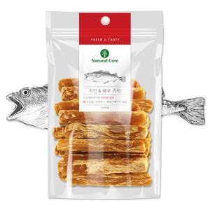 네츄럴코어 치킨 대구 스틱 90g 닭고기함량 80%