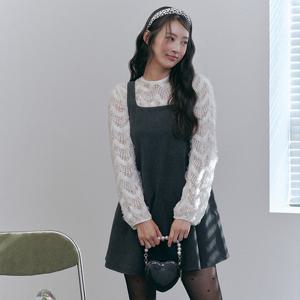 [랩]가슴 포켓 미니 모직 원피스 AP4WOB41