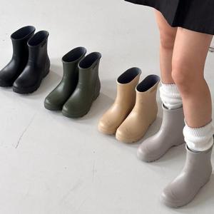 [디자이어로즈] 여성 숏레인부츠 키높이 짧은장화